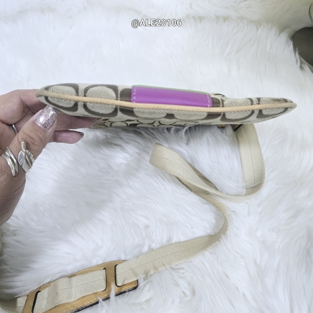 Coach Signature Stripe Crossbody Bag - Picture 13 of 14